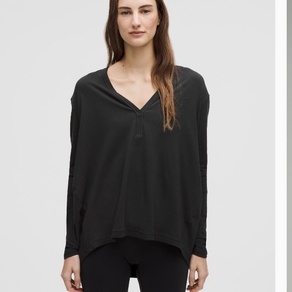 lululemon athletica Tops - lululemon athletica Black V-Neck Long Sleeve Top